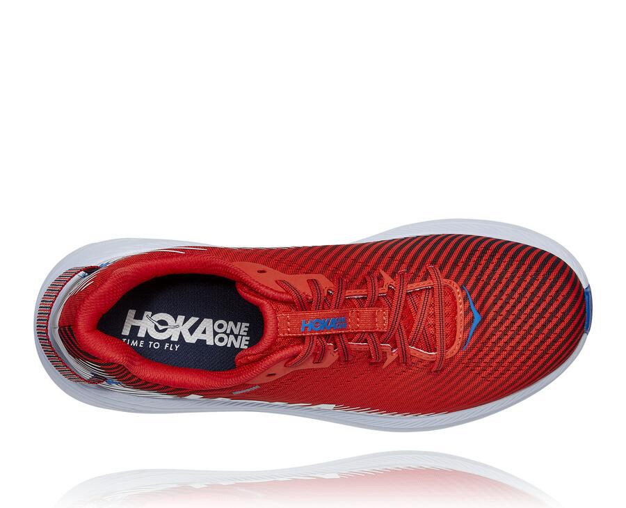 Hoka Australia One One Rincon 2 - Mens Running Shoes Red/White - JBKAR-8320